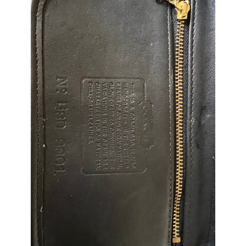 Coach 90s Vintage Equestrian Small Flap Bag 9801 Black - Picture 4 of 4